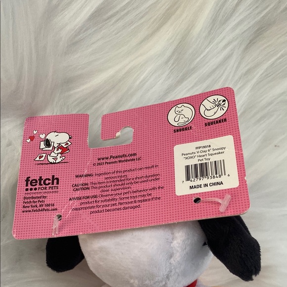 New Peanuts Snoopy Plush Dog Toy White and Black - Picture 2 of 5